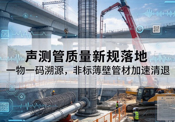 武隆区声测管质量新规落地，一物一码溯源，非标薄壁管材加速清退